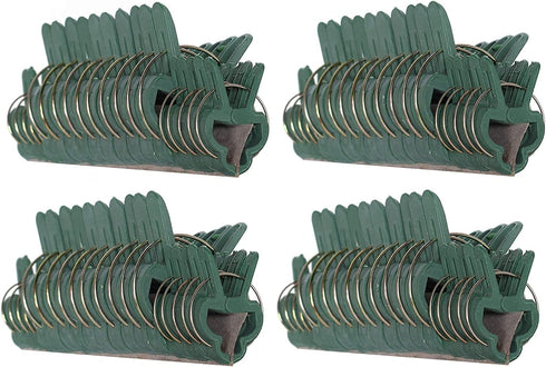 RamPro 80 Piece Green Gentle Gardening Plant & Flower Lever Loop Gripper Clips, Tool for Supporting or Straightening Plant Stems, Stalks, and Vine...