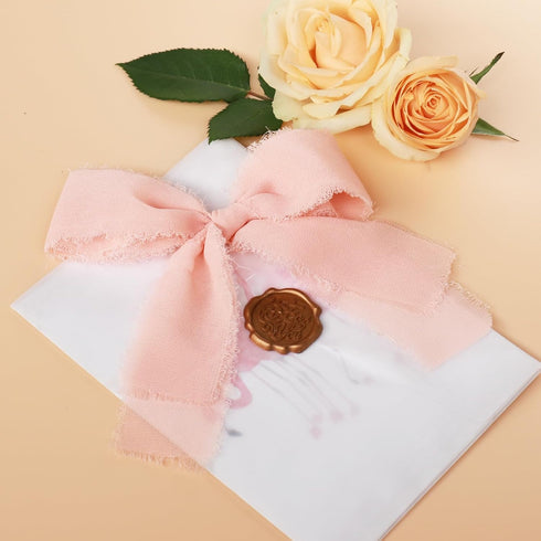 GLAMFIELDS Chiffon Ribbon Fringe Fabric Set 1.5" x 21Yd for Bouquets Wrapping, Wedding Invitations, Decorations, Gifts Wrapping & Bow Making,3 Rol...