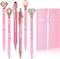 6 Pcs Fancy Pens for Women Crystal Diamond Pen for Journaling Pretty Glitter Pens Cute Inspirational Gifts for Girls School Office(Pink)...