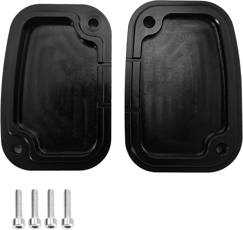 Motorcycle Brake Clutch Master Cylinder Covers Aluminum Left and Right Brake Reservoir Cylinder Cover for Harley Touring Road King Electra Street ...