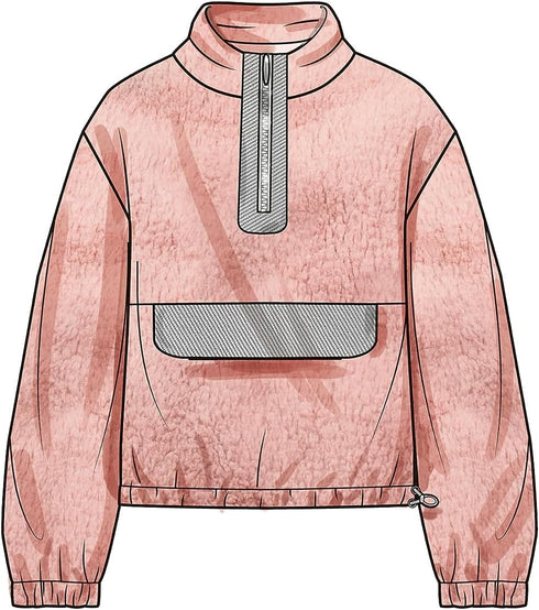 Simplicity Unisex Half Zip Sweatshirt and Pull-on Track Pants Sewing Pattern Kit, Design Code S9828, Sizes XS-S-M-L-XL-XXL, Multicolor...