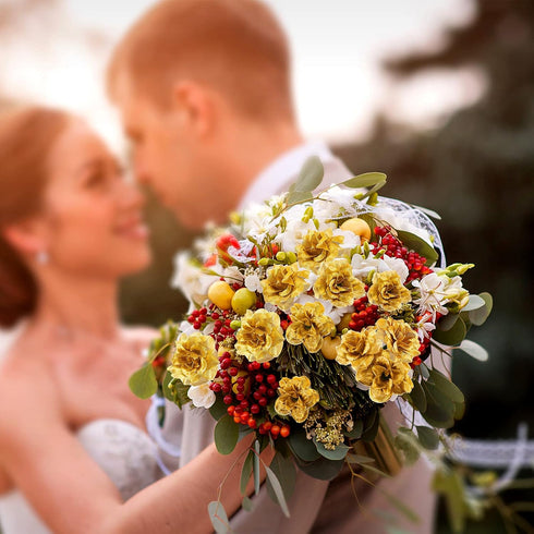 Syhood 100 Pieces 1.77" Gold Artificial Roses Head Bulk Small Silk Fake Rose Buds for Decoration, DIY Crafts, Wedding Centerpieces Bridal Shower P...