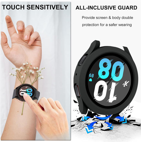 NINKI Compatible Waterproof Samsung Galaxy Watch 5 40MM Case with Screen Protector Black,Waterproof Dustproof Shockproof Protective Case for Galax...