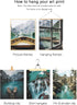 HoozGee Nature Landscape Wall Art Prints Mountain Decor Canvas Wall Decor Posters Lake Boat Pictures Photography Art Posters for Home Living Bedro...