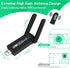 USB WiFi Bluetooth Adapter, 1300Mbps Dual Band 2.4/5Ghz Wireless Network External Receiver, Mini WiFi Dongle for PC/Laptop/Desktop...