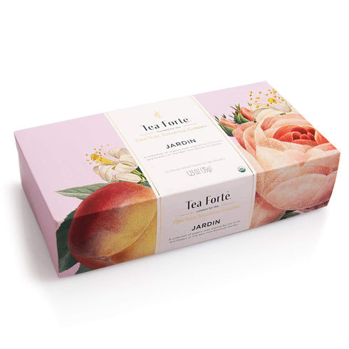 Tea Forte Jardin Organic Fruit, Herb and Flower Teas, Petite Presentation Box Tea Gift Set Sampler, 10 Count, 2 of Each Variety Individually Wrapp...