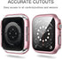 Haojavo 5 Pack Case with Tempered Glass Screen Protector for Apple Watch Series 9 8 7 41mm, PC Hard Ultra-Thin Slim Fit Scratch Resistant Bumper P...