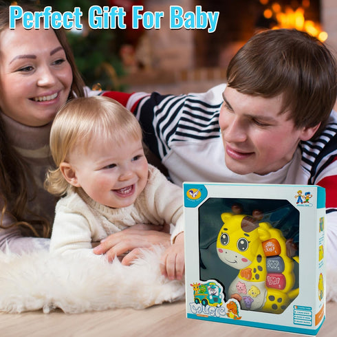 Baby Music Toys 12-18 Months, Animal Baby Piano Musical Light Infant Toys Toddlers Early Education Birthday Gift for 1 2 Year Old Girls Boys (gira...