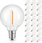 Mlambert G40 LED Replacement Light Bulbs for String Lights, Dimmable E12 Base Shatterproof Bulbs, 1W Equal to 5W, Amber Warm 2200K, 25Pack, Not So...