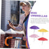 4pcs Cycling Phone Umbrella Plants Outdoor Mini Plants Small Outdoor Umbrella Tiny Umbrella Decorations Plant Shade Umbrella Phone Umbrella for Su...