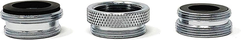 | 3 Adaptor Set | Quickbreeze Faucet Adaptors | 27" Thread | 1 Inside Small & 1 Inside Medium & 1 Outside Medium | Fits Most Common Sinks...