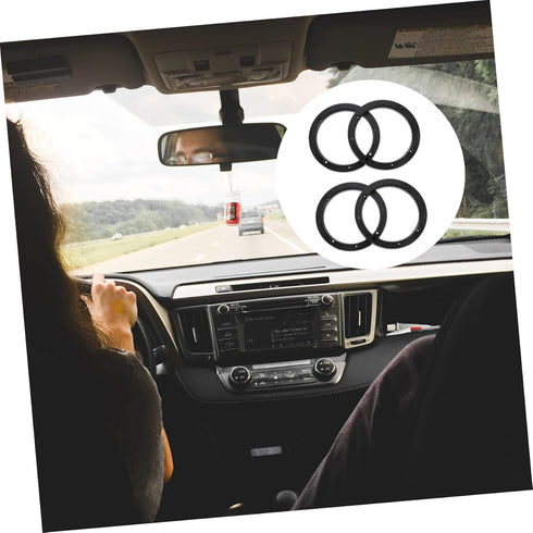 GLEAVI 2 Pairs Plastic Horn Gasket Abs Speaker Spacers Plastic Washers Auto Speaker Adapter Ring Speakers for Vehicles Speaker Spacers Doss Speake...