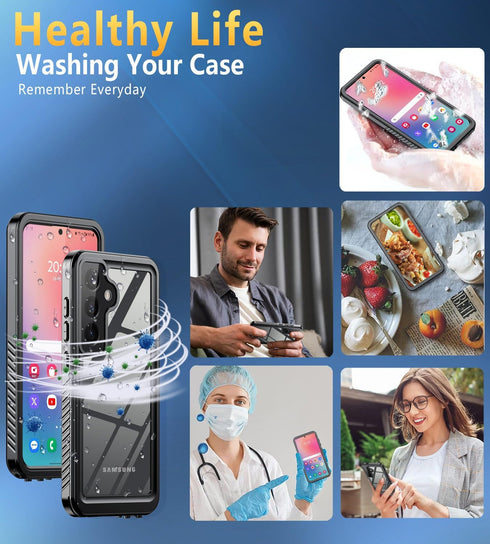 for Samsung Galaxy S24+ Case, IP68 Waterproof Dustproof Shockproof S24 Plus Case with Screen Protector for Samsung S24+ (Black, Galaxy S24 Plus)...