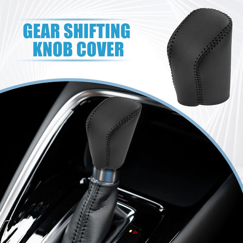 Gear Shifting Knob Cover Automatic Transmission Lever Trim for Lexus GS 300 2018-2019 Faux Leather Black...