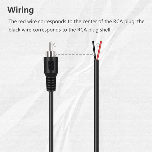 3ft RCA Male to Speaker Wire, RCA Male Plug Adapter Connector to Bare Wire Open End Audio Cable for Amplifier Audio Video Receiver Speakers...