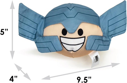 Marvel Comics Dog Toy, Thor Smiling Face Round Pet Toy, Plush...