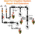 1/2 Inch Drip Irrigation End Plug Fittings, 12 Pieces 1/2'' Drip Line Barbed Locked End Cap Connectors for 1/2 Inch Irrigation Tubing (1/2" ID x 0...