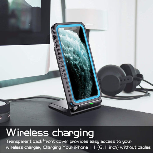 Compatible with iPhone 11 Waterproof Case, Built-in Screen Protector Full-Body Rugged Bumper Sealed Cover Shockproof Dustproof Waterproof Case for...