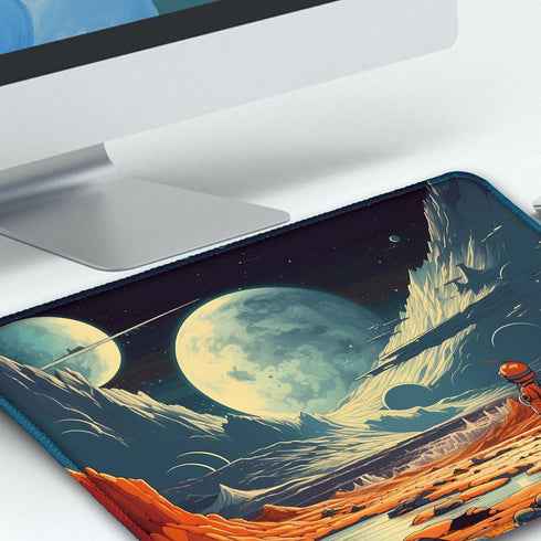 Non-Slip Mouse Pad with Stitched Edge for Computers, Laptop, PC, Office, Space Themed, 8.3x10.3 inch...