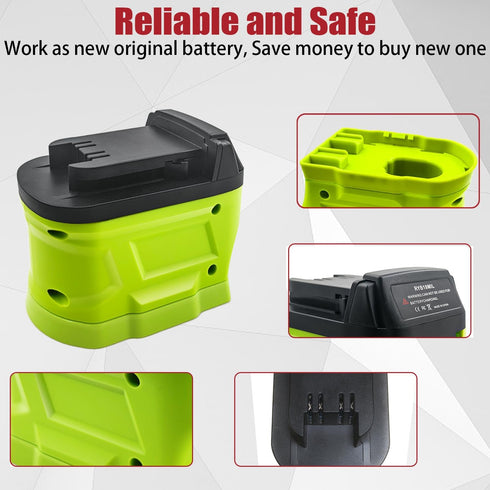 M18 Adapter for Ryobi Battery to Milwaukee 18V M18 Tools, Convert for Ryobi 18V one+ Battery to Fit for Milwaukee M18 18Volt Cordless Power Tools ...