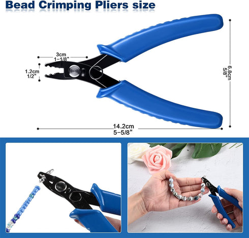 2 Pcs Split Ring Pliers Crimping Pliers Jewelry Jump Ring jewelry Pliers for Opening Split Ring or Key Chain, Wire Flush Cutter Pliers Set for Jew...