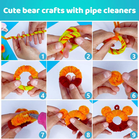 200pcs 20colors, Pipe Cleaners, Chenille Stems, Pipe Cleaners for Crafts, Pipe Cleaner Crafts, Art and Craft Supplies...