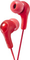 JVC Gumy in Ear Earbud Headphones, Powerful Sound, Comfortable and Secure Fit, Silicone Ear Pieces S/M/L - HAFX7R Red...