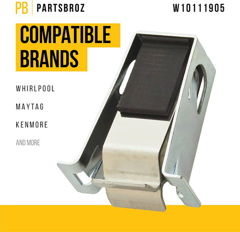 PartsBroz WPW10111905 Door Catch - Compatible With Whirlpool Maytag Kenmore Dryer - Replaces AP6015097 W10111905 1470216 8572982 PS11748369 WPW10111905VP Ultra Durable Replacement