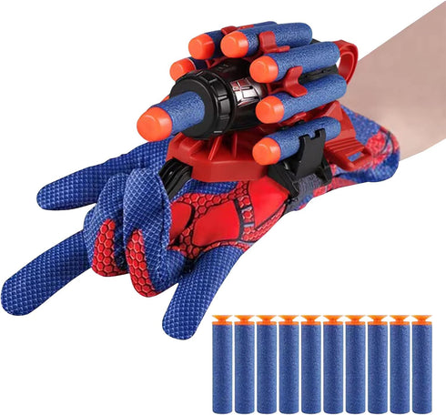 Spider Gloves Man Web Shooter Toy, Spider Kids Plastic Superhero Launcher Glove Hero Movie Launcher with Wrist Toy Set Funny Decorate Children Edu...