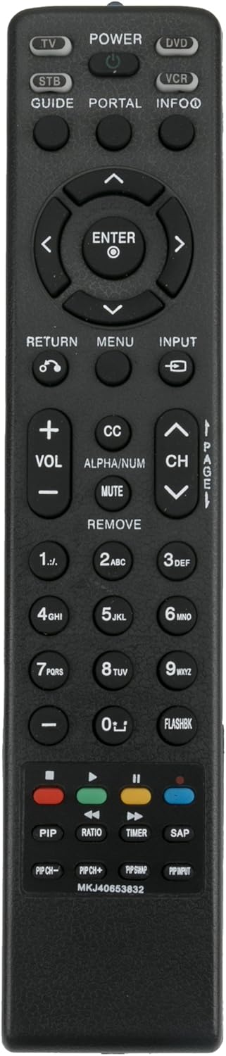 New Remote Replace MKJ40653832 Compatible with LG TV 32LD650H 32LD655H 32LD660H 32LD665H 32LG10HUA 32LG10H-UA 32LG700H 32LG700HUA 32LG700H-UA 32LG...