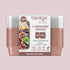 Bentgo 20-Piece Lightweight, Durable, Reusable BPA-Free 2-Compartment Containers - Microwave, Freezer, Dishwasher Safe - Rose Gold...