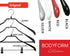 Mawa by Reston Lloyd BodyForm Series Non-Slip Space-Saving Extra Wide Clothes Hanger For Jackets, Suits & Coats, Style 46/L, Set of 5, Black...