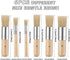6 Pieces Wooden Bristle Stencil Brushes Set, Multi Size Bristle Painting Brushes Wooden Handle Stencil Brushes for Acrylic Oil Watercolor Painting...