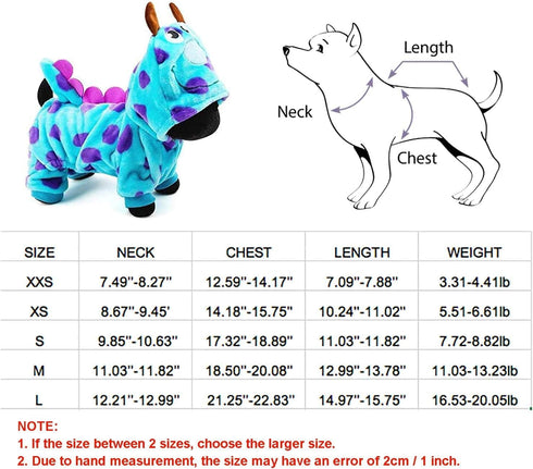 LUCKSTAR Pet Clothes for Winter - Soft & Warm Coral Velvet Puzzle Bobble Dog Costumes - Cute Jumpsuit Casual Hoodie Coat Winter Clothing for Dogs...