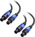 Cable Matters 2-Pack, Premium Braided 12AWG Speaker Cable 3 ft Compatible with Speakon NL4FC Port...
