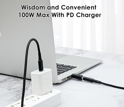 USB C to DC Adapters 10PCS Power Plug Kit, Universal Charger Supply 100W PD Power Cable & 5.5x2.1mm Round Barrel Jack for Sony Toshiba Samsung Ace...