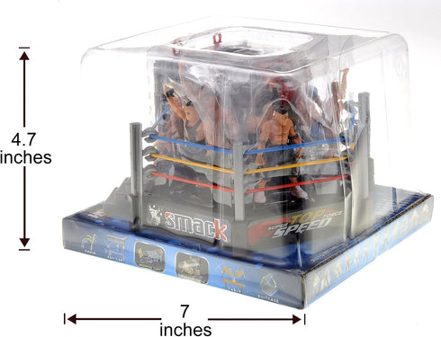 PowerTRC 32 Pcs Wrestling Toys for Kids, Wrestler Play Set with 2 Wrestle Rings Style, 12 Super Wrestlers, Many Realistic Accessories, Toy Figures...