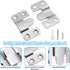 6 Pairs Flush Mount Bracket, 54 x 30mm Interlocking Picture Hanging Hooks Stainless Steel Photo Frame Hook Furniture Connector for Mirrors Picture...