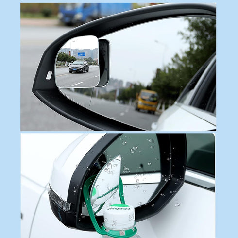 Blind Spot Mirror, Fan Shape Blind Spot Mirror, Upgrade HD Glass Wide Angle Fan Shaped Mirror, Frameless 360° Adjustable Convex Rear View Mirror f...