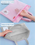 Pendancy Mesh Zipper Pouch 11x13.7 in, Large Double Pocket Waterproof File Bag with Handle, A4 Size Foldable Document Storage for Puzzle Project/C...