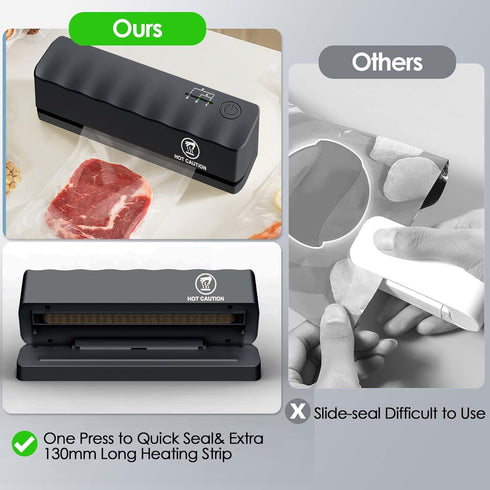 Mini Bag Sealer, Portable Heat Quick Resealer Machine with 5 Adjustable Gears, 3000mAh Battery, 5.1" Heating Strip, for Mylar/Food Storage Bags, C...