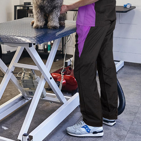 Noverlife Professional Pet Grooming Pants, M Size, with Comfortable Elasticated Waist, Lightweight Black Pants for Pet Groomers, Hair Resistant Pe...