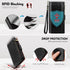 Antsturdy Compatible with iPhone 13 Pro Max Wallet Case,RFID Blocking PU Leather Phone Case Women Men Kickstand Flip Cover Wrist Strap Zipper Cred...