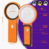 30X 40X Magnifying Glass with Light and Stand, Foldable Handheld Magnifying Glass 18 LED Illuminated Lighted Magnifier for Macular Degeneration, S...