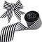 Ribbon for Crafts Wired - Black and white striped polyester Wired Ribbon, 10 Yards 2.5 Inch Wired Ribbon, Christmas Ribbon Wired, Craft Ribbon for...