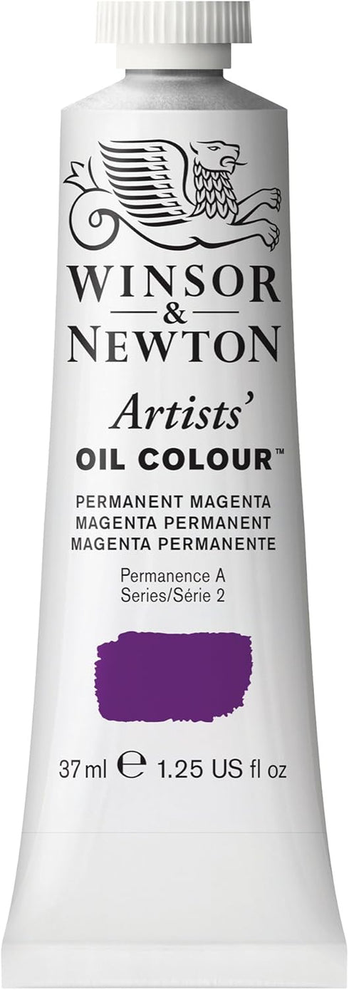 Winsor & Newton Artists' Oil Color, 37ml (1.25 oz) Tube, Permanent Magenta...