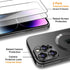 for iPhone 14 Pro Max Case Magsafe, Magnetic Clear Case with Screen Protector and Camera Cover, Transparent Electroplated Case for Women/Girl/Men ...