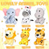 6 Pcs Mini Stuffed Forest Animals Jungle Bulk Plush Animal Toys 4 Inch Cute Plush Elephant Lion Giraffe for Baby Shower Christmas Birthday Gift St...
