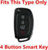 Key Fob Cover for Sonata Ioniq: 4 Buttons Key Case Fob Fit for Hyundai Santa Fe Tuscon I40 Elantra AD ADA Sonata Ioniq EV HEV PHEV Hybrid 2011 to ...