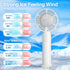 Portable Handheld Fan with Refrigeration Mode, 3 Speed Cold Wind Hand Fan, 3000mAh Battery Operated Rechargeable USB Fan, Non-Slip, Flashlight, Qu...
